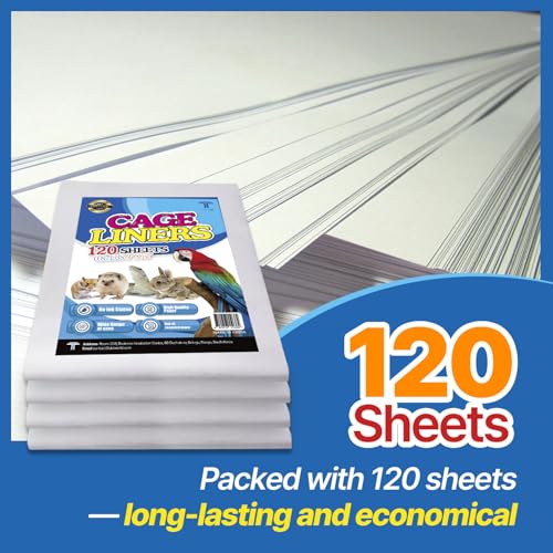 T TORTO9 Bird Cage Liner - 120 Paper Sheets, 9" x 12", 0.87 lb - Ideal for Pet Habitats, Bulk Pack for Long-Lasting Use, Newsprint Texture, Convenient Parcel Packaging - size: 9 x 12 in