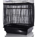 Tamu style Bird Cage Seed Catcher, Large, Stretchy Form Fitting Mesh Skirt Cover for Parrot Enclosures, Light and Breathable Fabric, Prevent Scatter and Mess, Reusable,Adjustable, Lightweight,Black | Stretchy bird cage cover with nylon netting; breathable
