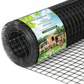 Gbekery Black Hardware Cloth 1/2inch,16in x 10ft 19 Gauge, PVC Coated Galvanized Steel Chicken Wire Fence Roll Garden Plant Welded Metal Wire Fencing Roll, Rabbit Cages Snake Fence,Black - color: Black, size: 1/2 inch 16in x 10ft