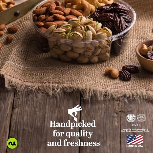 NUT CRAVINGS Gourmet Collection - Easter Treats, Candies & Dried Fruit Nuts Gift Basket with Happy Easter Ribbon, Candy Filled Egg + Bunny (4 Piece Assortment) - style: 1. Easter Nut Gift Box - (4 Piece Assortment)