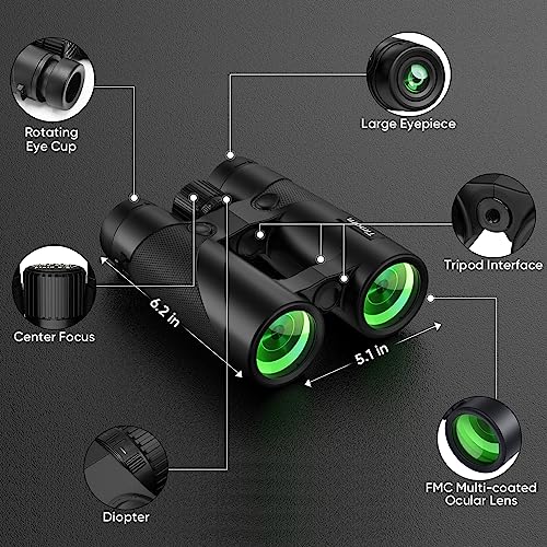 Timorn Binoculars for Adults Bird Watching 8x42 HD with Phone Adapter | 430ft Wide Field of View, FMC Lens for Clear & Sharp Images, Waterproof Lightweight Design for Wildlife, Hiking, Travel