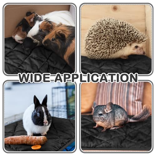 4 Pack Self Heating Cat Pad Self Warming Dog Mat Reflects Body Heat Extra Warm Thermal Pet Pad Washable Dog Cat Bed Crate Bed Mat Blanket(16 x 16 Inch,Black) - color: Black, size: 16 x 16 Inch