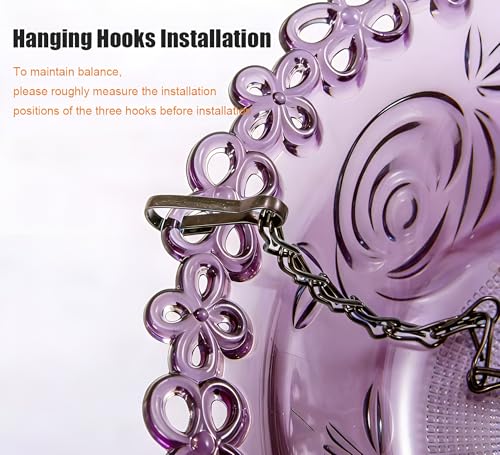 Hanging Bird Bath Bowl, 2 Pack Bird Bath for Outside, Hummingbird Bath and Feeder Set, Hanging Bird Bath Hanging Bird-Feeder for Garden Backyard Decor(Purple)