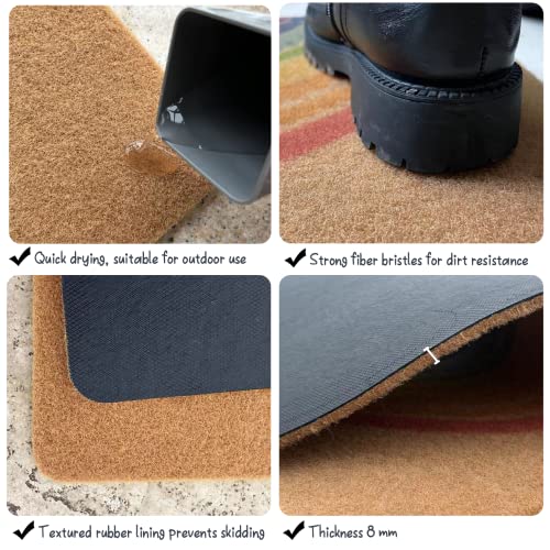 Funny Chicken Doormat, Low Profile Non Slip Entry Rug, 23.6x15.7 Inch | Low profile polypropylene doormat with rubber backing and chicken-themed humor for porch, entryway, patio, and front door.