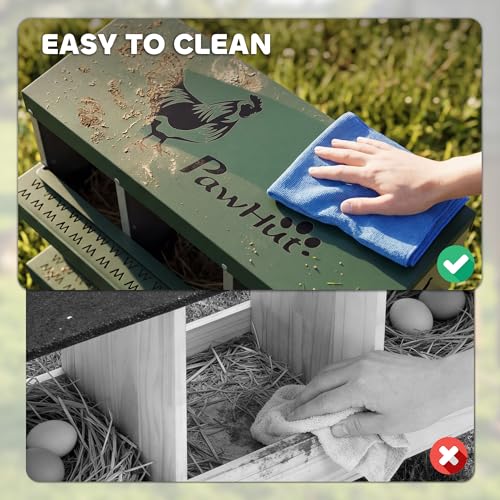PawHut Chicken Nesting Boxes 6 Compartment for Hens Ducks, Silver | Two-Tier Egg Laying Boxes, Vented Holes, Easy Egg Collection, Metal Nesting Boxes for Chickens - size: 34.1"L x 18.9"W x 34.1"H, style: Roll Away