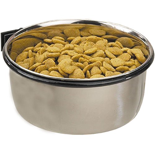 ProSelect 8-Ounce Stainless Steel Coop Cups for Pet Food – Pet Bowls Attaches Securely to Cage with Plate and Wingnut - size: 8 Ounces