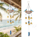Wind Chime for Outside, Blue Bird Resin Wind Bells for Garden Decor | 27.5" Wind Chimes Outdoor with Resin Blue Bird Statues and 8 Metal Bells, Soothing Tone Wind Bell Chimes, Housewarming Gifts - size: Birds