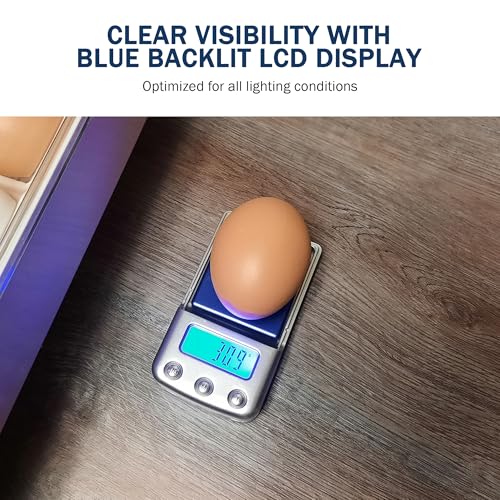Digital Scale with Blue Backlit LCD Display - Accurate Humidity Measurement