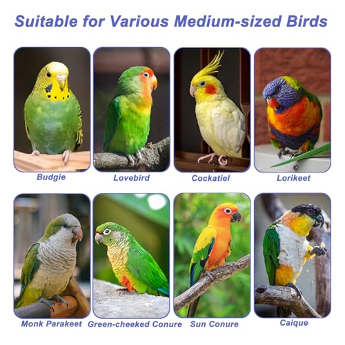 69.5 Inch Large Bird Cage, Parakeet Flight Cage with Rolling Stand, Storage Shelf, Tray, Perches, Feed Bowls, Extra Large Parrot Cage for Macaw, Cockatiel, Budgie, Conure, Lovebird & Finch