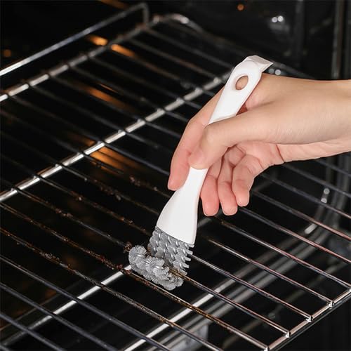 Grout Brush for Deep Cleaning – Multi-Surface Scrubber for Kitchen Sinks, Stovetops, Grill Grates, Pet Cages – Stiff Bristles Remove Stubborn Grime, Grease & Debris – Ergonomic Non-Slip Handle (2Pcs)