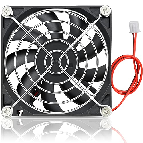GDSTIME 80mm x 15mm 24V 2Pin DC Brushless Cooling Slim Computer PC Case Fan | for 3D Printer Motherboard Power Supply, Incubator, Electronics Enclosure Ventilation - 80x80x15mm, 8015 - size: 80x15mm