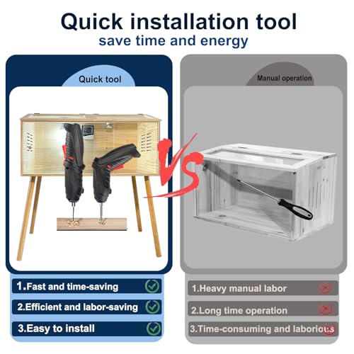 Brooder Box for Chicks, Kit with Heat,Chick Brooder Box with Sliding Door,with Thermostat,Table Legs, Temperature and Humidity Meter,Suitable for Quails/Chicks/Ducks/Quails/Hamsters (40×16×16 inches) - color: 40×16×16 inches