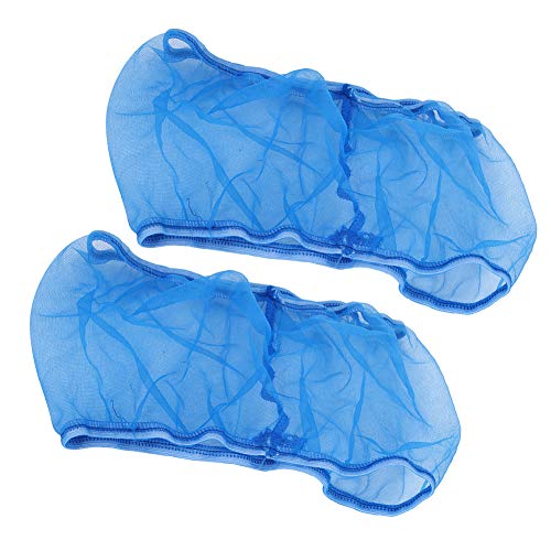 2PCS Bird Cage Cover, Bird Cage Seed Catcher, Adjustable Soft Airy Nylon Mesh Net, Birdcage Cover Skirt Seed Guard for Parrot Parakeet Macaw African Round Square Cages (S) - color: Blue