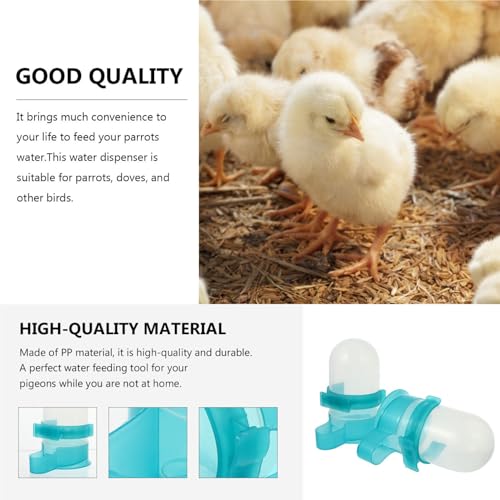 Kisangel 2 Pack Pigeon Water Feeder Automatic Drinking Bowls for Cage Removable Bird Water Dispenser for Parrots Doves and Other Birds 6.10 X 3.14 X 3.14 in