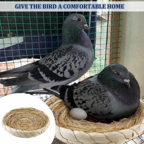 5 Pcs Pigeon Nest, Bird Nest Bowls, Wooden Nest for Pigeons Breeding Hatching (Natural Nest) - style: Natural Nest