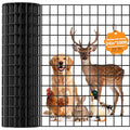 Welded Wire Fencing 24 Inch x 100 Foot,2 Inch x 3 Inch 16GA Black PVC Wire Fence,Vinyl Coating Metal Wire Mesh for Yard Vegetable Protection Goat & Poultry Netting - size: 24in*100ft 2″×3″
