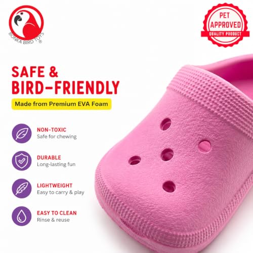 Bonka PK12 Mini Sandals 3" Soft Bird Foot Toys 12 Pack Chew Toy | Soft colorful foot toys with five attachment holes for creative bird toy customization and enrichment - size: (12) Sandals