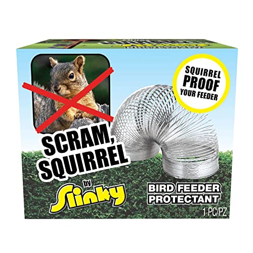 Scram,Squirrel by Slinky,Squirrel-Proof Bird Feeder Accessory that Guards Bird Seed,Kids Toys for Ages 5 Up by Just Play,(Pack of 2) - size: Small (Pack of 2)