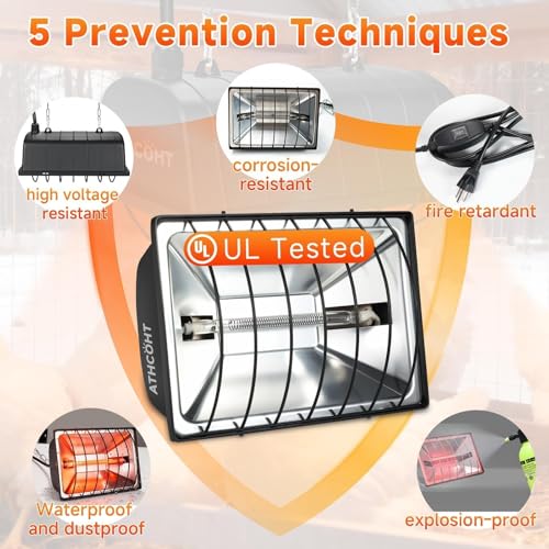 300W Heat Lamp for Chickens Brooder Heater 2PCS Chicken Coop Heater Upgraded 12000H Carbon Fiber Bulbs Adjustable 2 Mode Temp Safe Fire Proof Chicken Heating Plate UL-Certified for Poultry Duck Quail - size: Small(1 Frame + 2 Tubes)