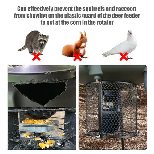 Deer Feeder Varmint Guard - Keep Wildlife Away from Your Feeder, 12.3” x 11.8” Varmint Cage for Feeder,Suit Varmint Guard for All Kinds of Weather Conditions.