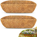 HFHOME Coco Liners for Planters, 48 Inch 2 Pack Natural Coconut Coir Fiber Window Box Liners, Wall Hanging Basket and Flower Box, Trough Coco Planter for Garden Fence - size: 48 2P HALF
