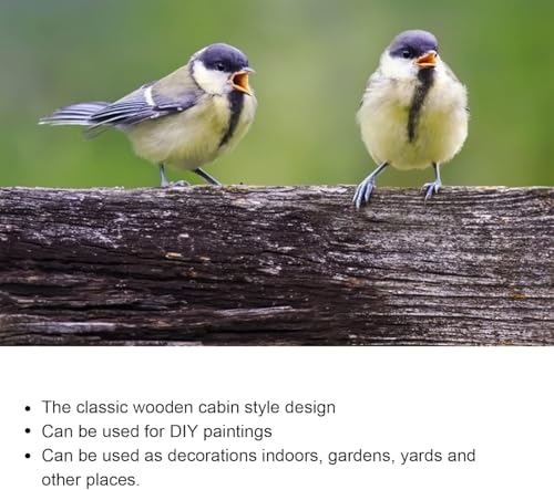 Wooden Bird House, DIY Bird Feeder Houses Unfinished Birdhouse Decorative for Decorations Indoors Gardens(Single layer No. 3)
