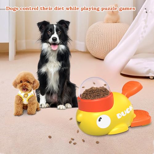 Dog Interactive Treat Dispenser Toy, Food Puzzle Slow Feeder (Yellow) - color: Yellow