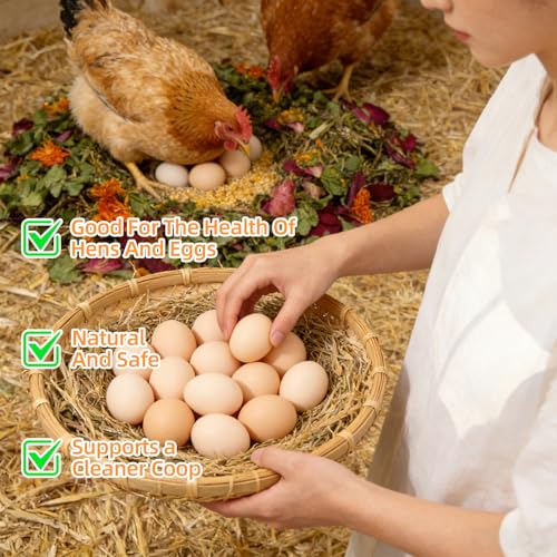 Chicken Nesting Herbs 52oz Large Value Natural 7-Herb Lemongrass Blend | Keeps Coops Fresh Naturally, Flexible for Chickens, Ducks & More, Ideal for Nesting Boxes, Bedding & Dust Baths