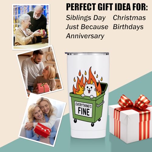 Birthday Gifts for Women Men 20 oz Tumbler, Funny Gifts for Coworkers Boss | Funny Office Gag Gift Stainless Steel Insulated Water Bottle, Inspirational Gift Insulated Travel Coffee Mugs (White) - color: Multi 1461