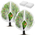 2 Pack Fruit Tree Netting Bags with Zipper and Drawstring, Ultra Fine Mesh Garden Netting Plant Cover, Bird Netting for Blueberry Bushes, Fruit Vegetable Trees, Flowers (White, 10 x 10 ft) - color: White, size: 10 x 10 ft