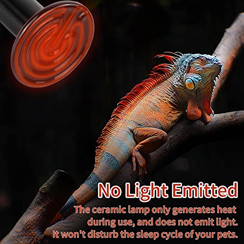150W Ceramic Heat Emitter (2 Pack), Reptile Heat Lamp Bulbs, Ceramic Heater for Amphibian, Pet Brooder Coop, Chicken, Dog, Cat - size: 150*2