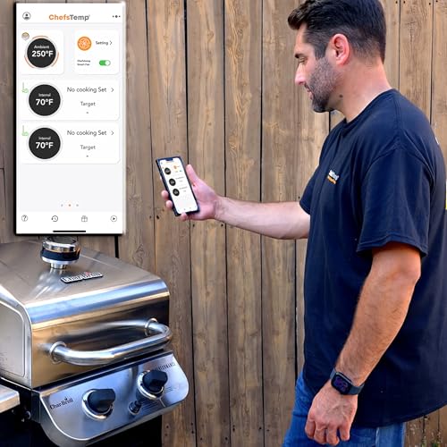 ProTemp S1 Patented Smart Grill Gauge Thermometer Hub Wi-Fi and Bluetooth for Weber Kamado Joe Grill Smoker Offset Replacement Accessories，Breezo Fan (Universal Version 0.3"Dia not for Big Green Egg)