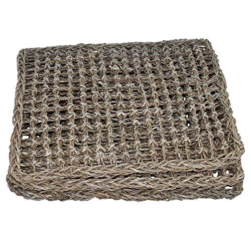 Super Bird Creations SB50004 Seagrass Mat for Cage Decor, Pet Enrichment and Boredom Relief - Versatile Toy-Making Base - Ideal for Parrots - Small to Large Birds & Reptiles - 10"x10" (3 Pack) - size: 10"x10" (3 Pack)
