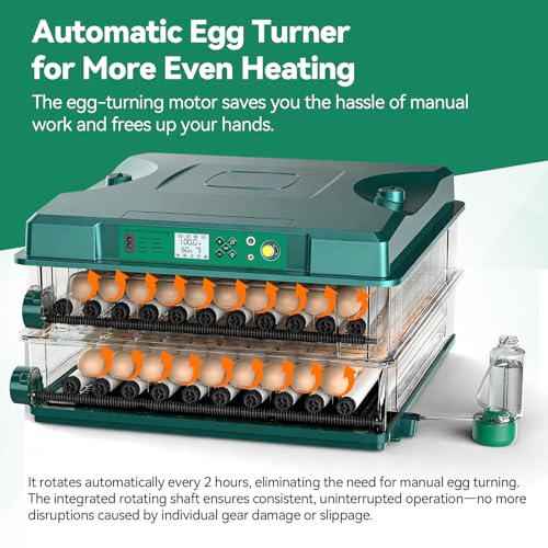 Incubators for Hatching 196 Eggs with Automatic Egg Turning,Temperature & Humidity Control- Automatic Water Pump, 5 Automatic Incubation Modes, for Chicken, Duck, Goose, Pigeon, Quail, Parrot Eggs
