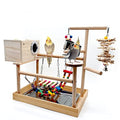 kathson Bird Playground,Parrot Play Stand,Parakeet Play Gym with Breeding Box and Food Cups,Cockatiel Perch Stand with Chewing&Exercise Toys,Birds Playstand for Budgie Conures Lovebirds