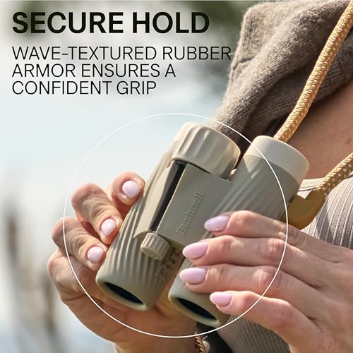 Bushnell A1 8x25 Binoculars Cilantro Green | Waterproof, Fogproof, 8X Magnification, Fully Multi-Coated Lenses & Rubber Armor - color: Cilantro Green, size: 8x25