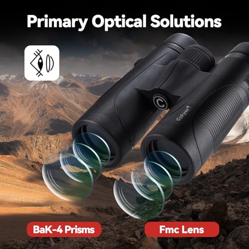 Binoculars for Adults High Powered: 12x42 HD Zoom Binocular for Bird Watching Hunting - Powerful Lightweight Waterproof Binoculars with Phone Adapter for Travel Cruise Ship Stargazing Hiking