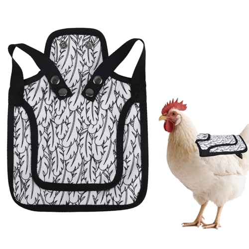 Chicken Saddle for Hens, Comfortable Polyester Hen Apron Waterproof Chicken Back Protector Poultry Feather Protection Vest for Small & Medium Hens Accessories