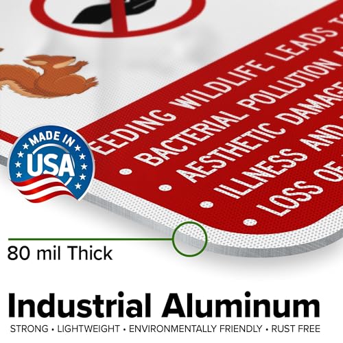 Do Not Feed Ducks Geese Or Any Other Wildlife Sign Sign, 12x18 Inches, 3M EGP Reflective .063 Aluminum, Fade Resistant, Made in USA by My Sign Center - size: 12x18 Reflective Aluminum