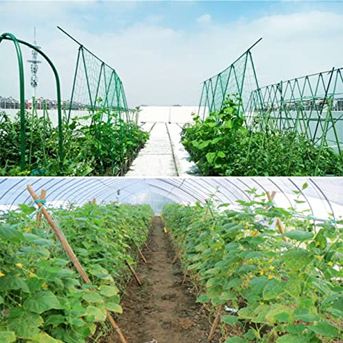 Green Garden Trellis Netting 5x100 ft Heavy Duty Polypropylene Plant Support Net for Climbing Vegetables Fruits Flowers - size: 5x100 ft
