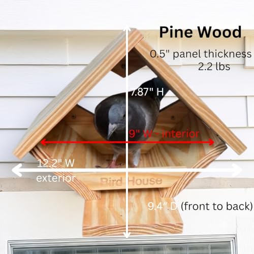 Dove Bird House, Mourning Dove Nesting Box for Pigeons, Open Nest Platform | For Mourning Doves, Pigeons, Open Design, For Backyard Garden, Small Medium Birds Not Large Ones