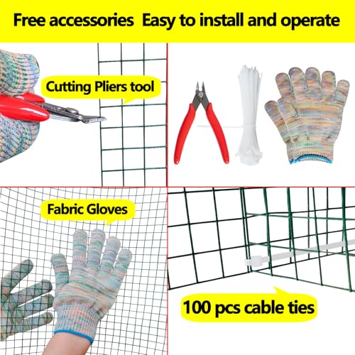 Hardware Cloth 1/2inx36inx100ft,Chicken Wire Fencing,Welded Wire Mesh, Vinyl PVC Coated Mesh,Coop Garden Plant for Rabbit,Snake,Rodent,Foxes,Raccoons Poultry Netting Cage Farm Protection - color: Green, size: 1/2in 36in×100ft