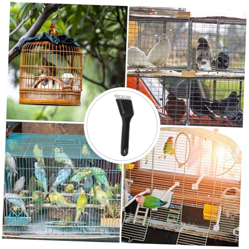 Long Handle Bird Cage Cleaning Brush Stainless Steel Droppings Removal Tool for Bird Cages Multi-Function Accessory