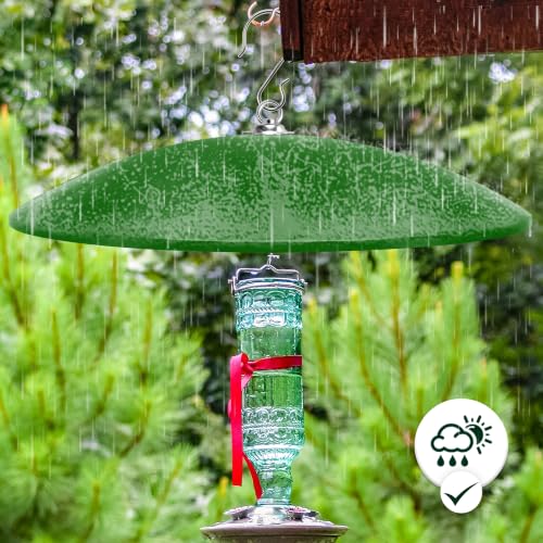 19.25-Inch Extra Large Squirrel Baffle,Hummingbird Feeder Shade Dome Cover, Bird Feeder Rain Guard, Hanging Squirrel Proof for Shepherd's Hook Outdoors (Green) 4 Pack - color: Green, size: 19''/4P