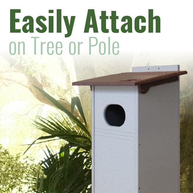 Amish Made Recycled Plastic Wood Duck House, Brown and Gray