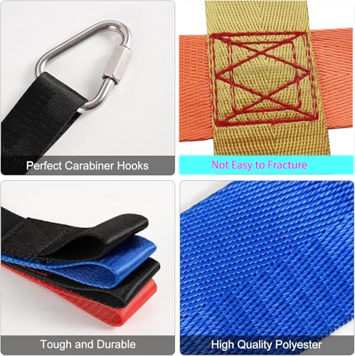 Climbing Cargo Net,Ninja Warrior Obstacle Course for Kids,Rope Net Ladder Monkey Bars for Rock Wall Jungle Gyms Playground Ribbon Training for Indoor and Outdoor Swing Set Tree House