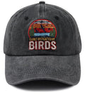 Easily Distracted by Birds Hats for Men Women, Adjustable Cotton Embroidered Birds Watchers Baseball Cap