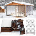 9.8x13Ft Chicken Coop Cover for Winter | Waterproof Chicken Coop Tarp with Elastic Cords & Rope, Durable Covers for Winter Protection - size: 10x13FT