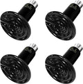 HealSmart Reptile Heat Lamp 150W Ceramic Heat Emitter, No Light Emitting Heat Bulbs for Amphibian Pet Brooder Coop Incubating Chicken, Lizard Bearded Dragon Turtle Snake Terrarium, 4-Pack - size: 150W, style: 4 Pack