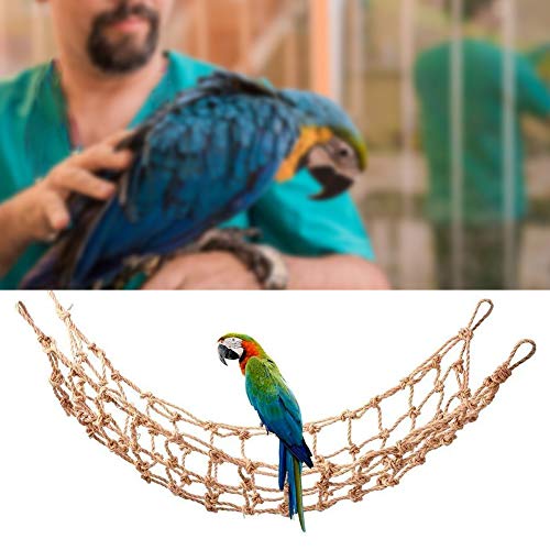 1PCS Hemp Rope, Climbing Net Hanging Swing Large Parrot Climbing Medium Large Parrots Bird Game Cage Toy